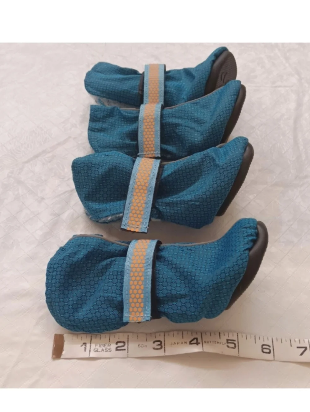 Top Paw Blue Reflective Dog Booties with Faux-Fur Lining